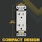 Faith Duplex Straight Blade Receptacle, 5-20R, 20 A, 125V AC, 2 Pole, 3 Wire, Flush Mount, Grounded SSRE4-WH-10 - alternate 8